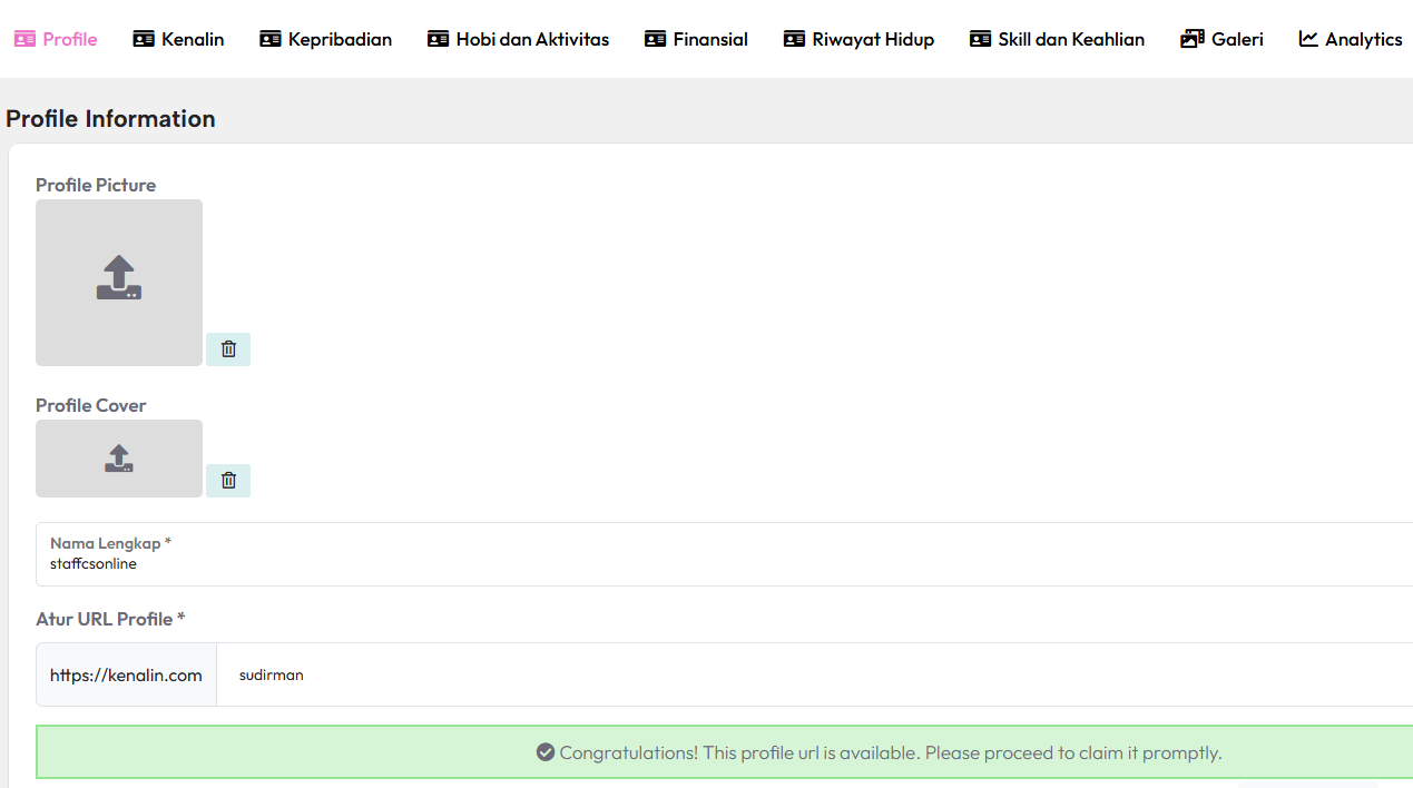 Cara buat akun kenalin
